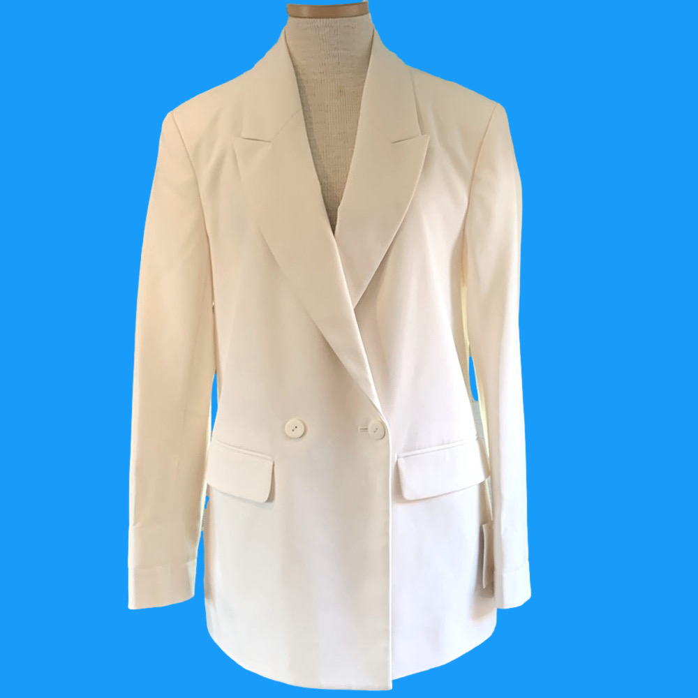 RDI cream sz S double breasted jacket NWT
